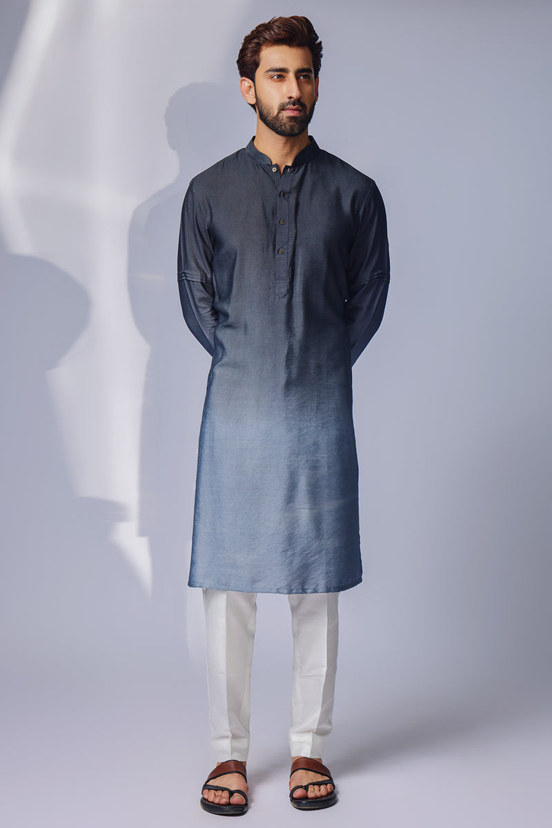 Grey Ombre Kurta With Pant