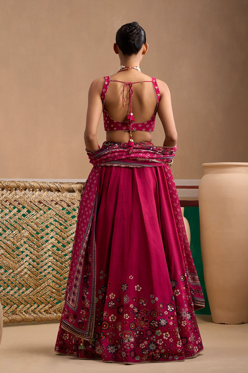 Ira Cerise Lehenga Set