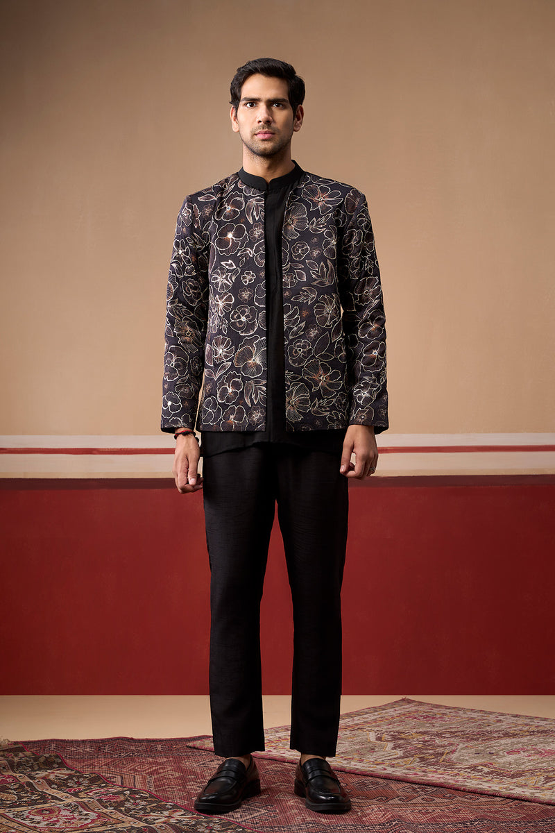 Phool Onyx Jacket Trio Set