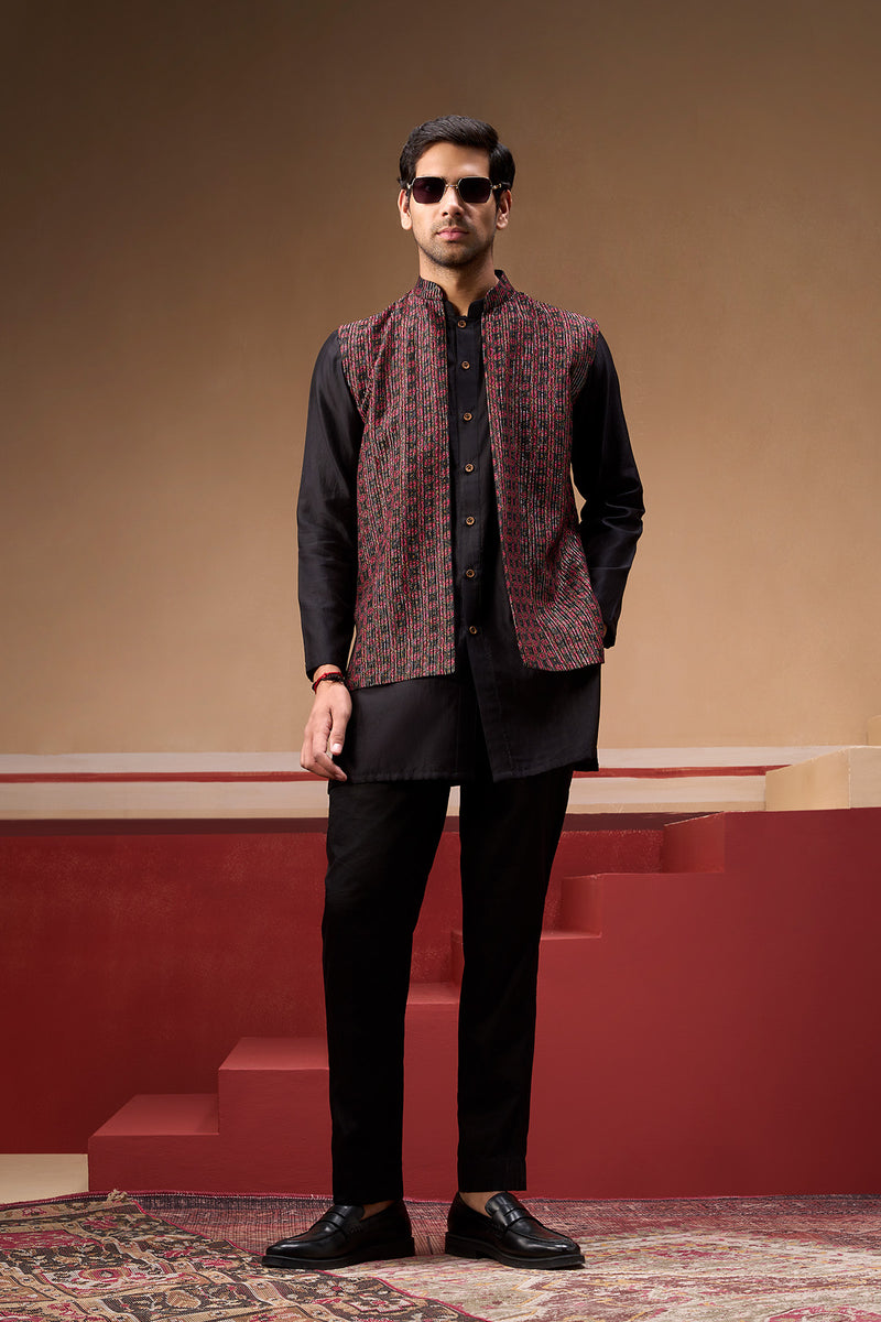 Sindh Onyx and Plum Bundi Set