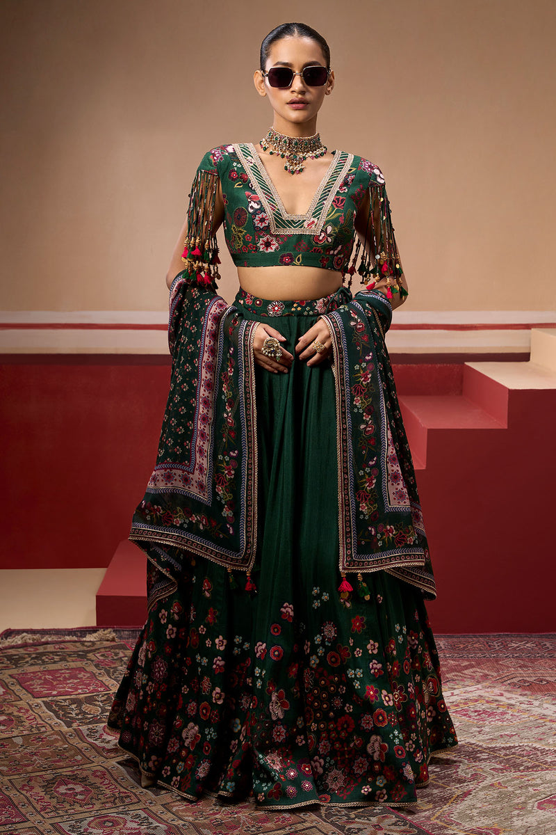 Guldasta Emerald Lehenga Set