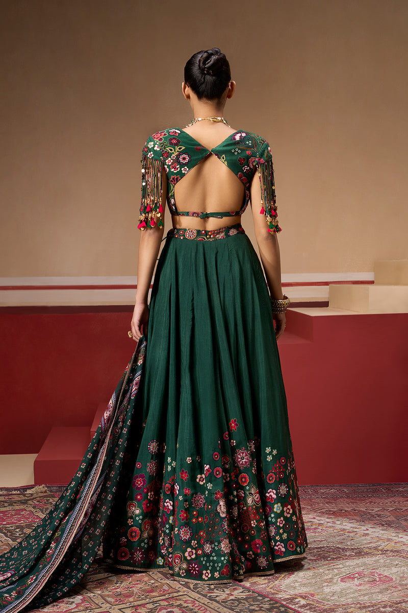 Guldasta Emerald Lehenga Set
