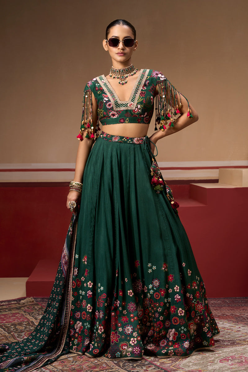 Guldasta Emerald Lehenga Set