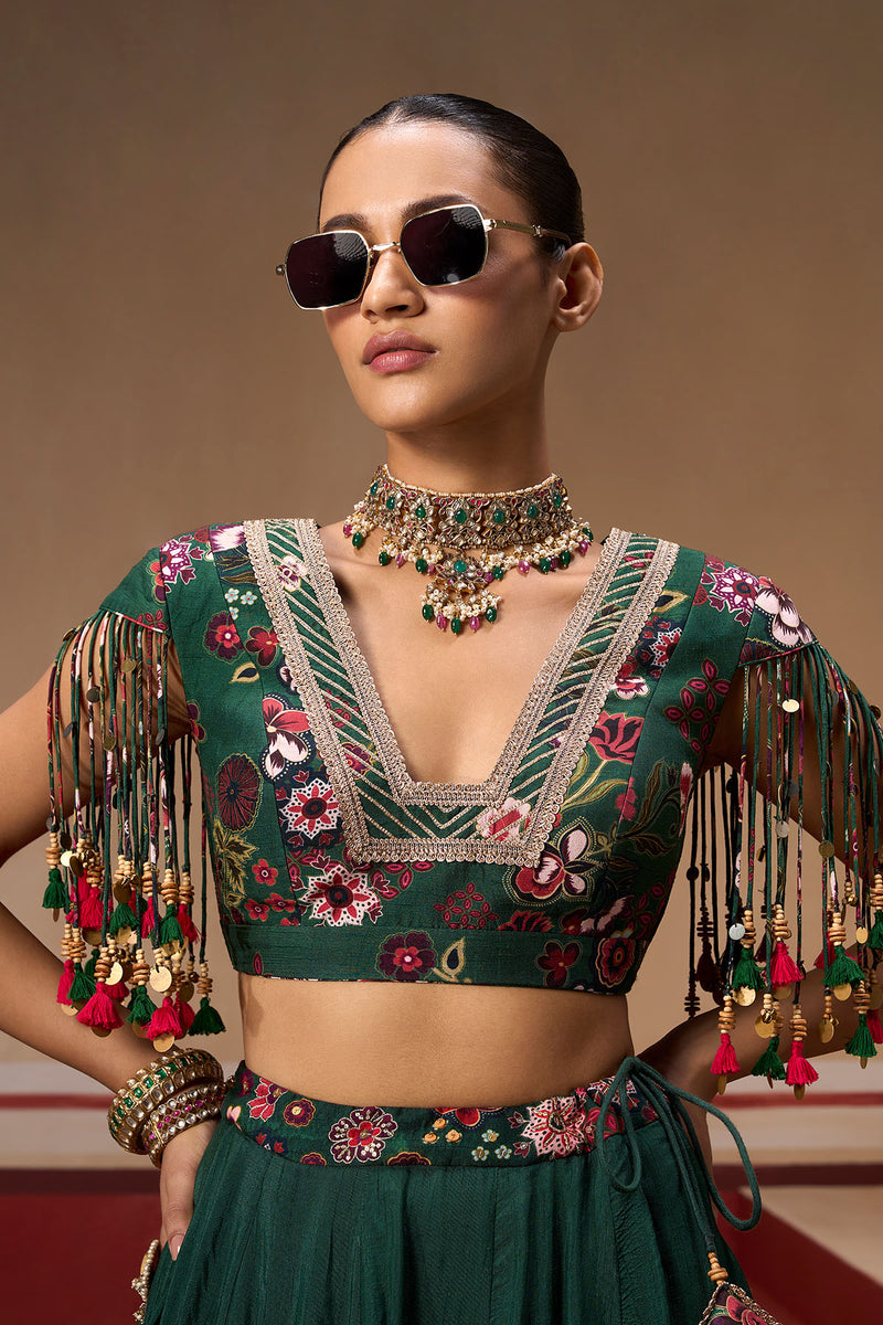 Guldasta Emerald Lehenga Set