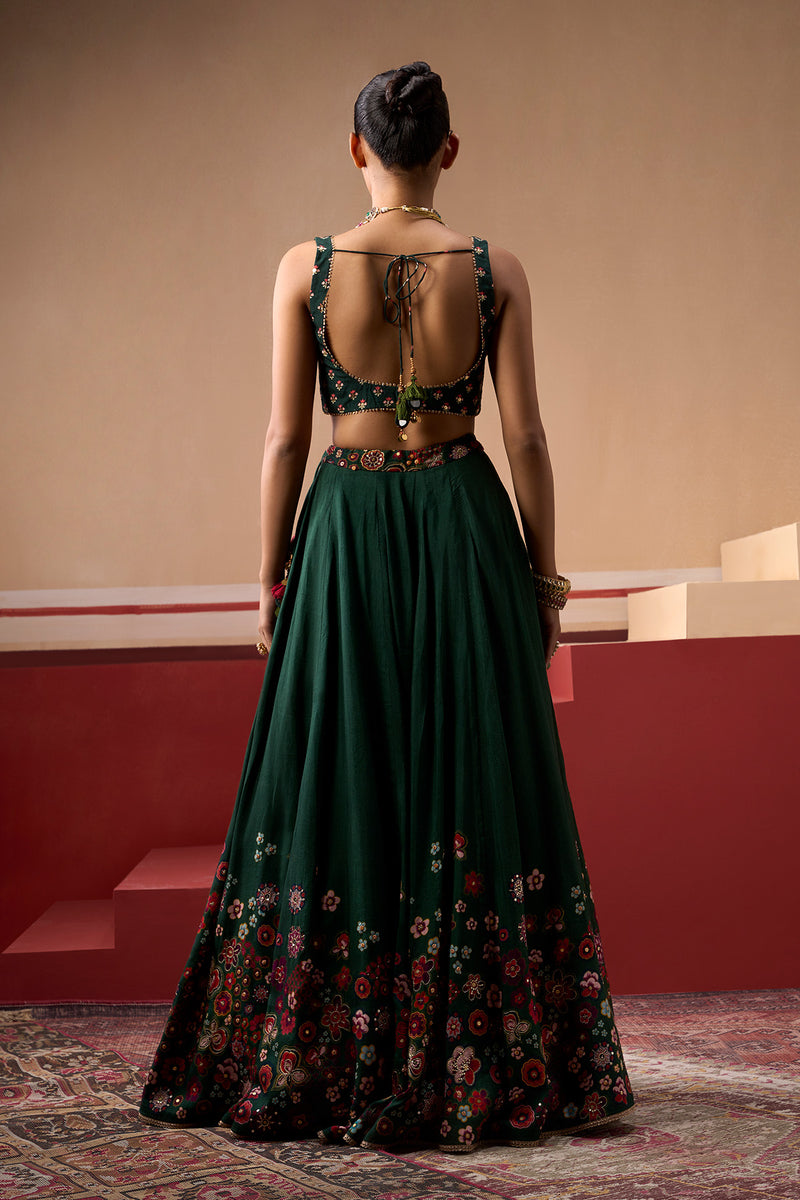 Ira Emerald Lehenga Set