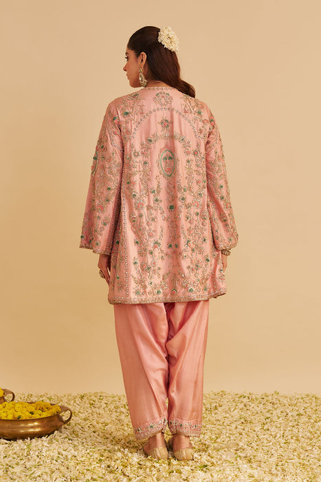 Alira - Dabka Zardozi Embroidered Blush Pink Kurta & Salwar with Dupatta
