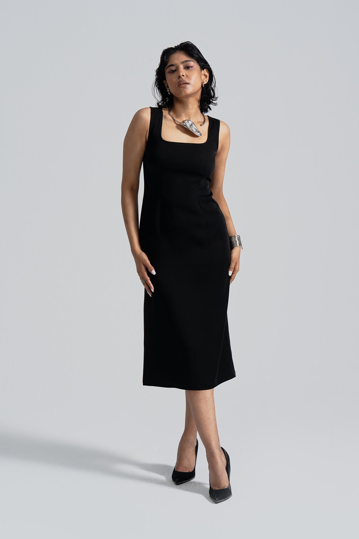 Black Midi Dress — GAIA by Archie