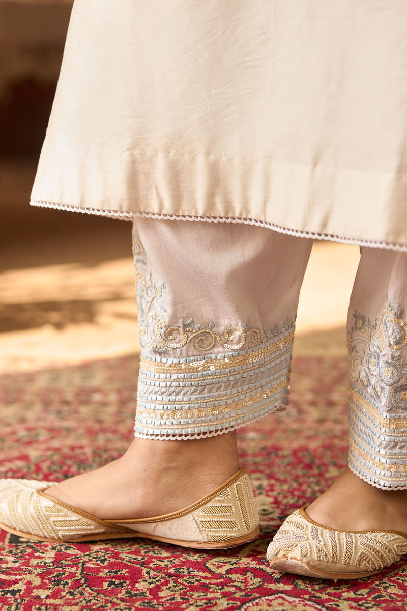 SAHABAT - DAISY IVORY WITH BLUE KAAFTAN WITH SALWAR