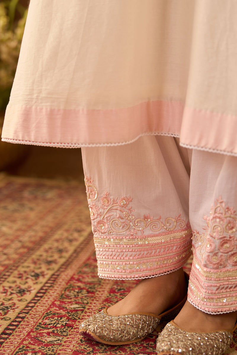 SAHABAT - DAISY IVORY WITH PINK KAAFTAN WITH SALWAR