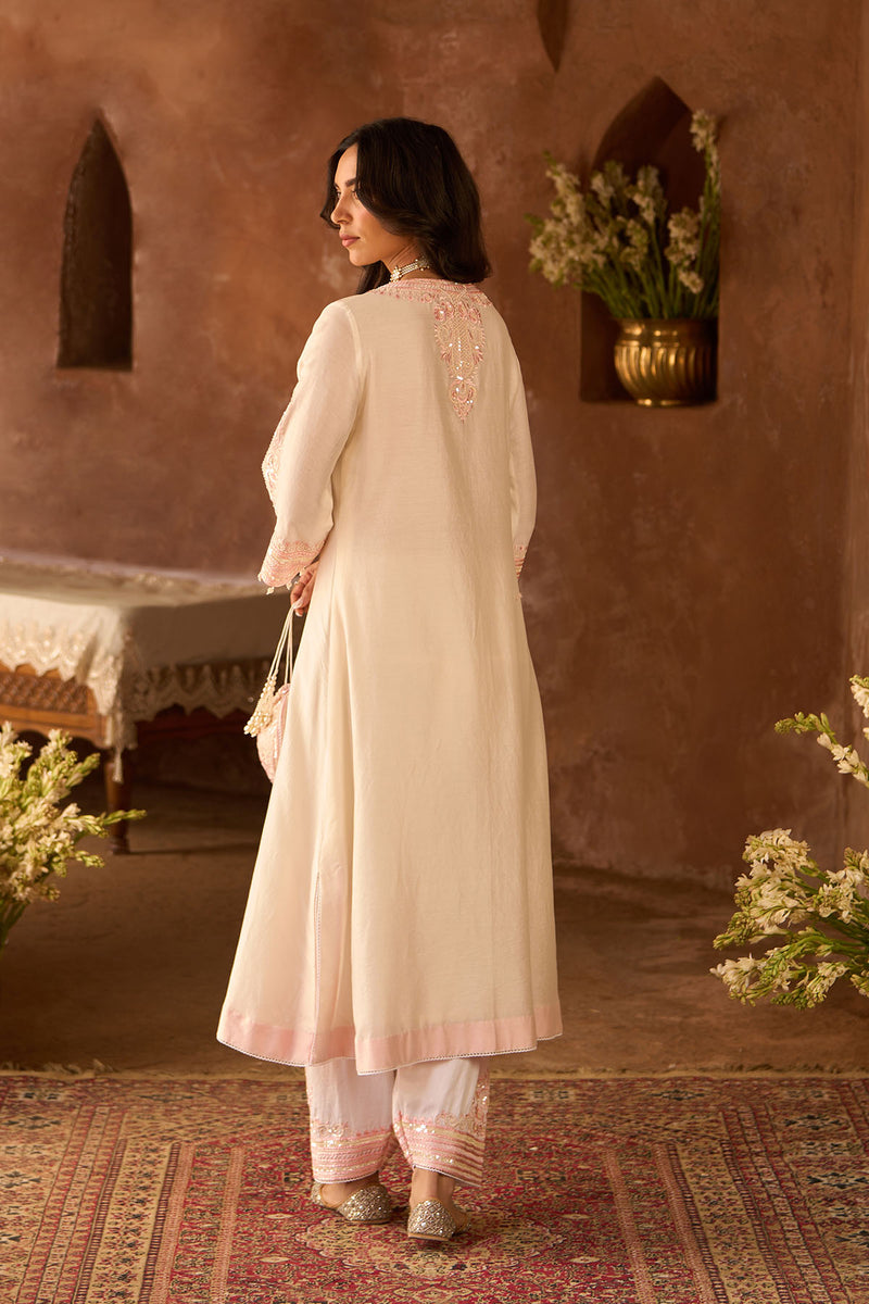 SAHABAT - DAISY IVORY WITH PINK KAAFTAN WITH SALWAR