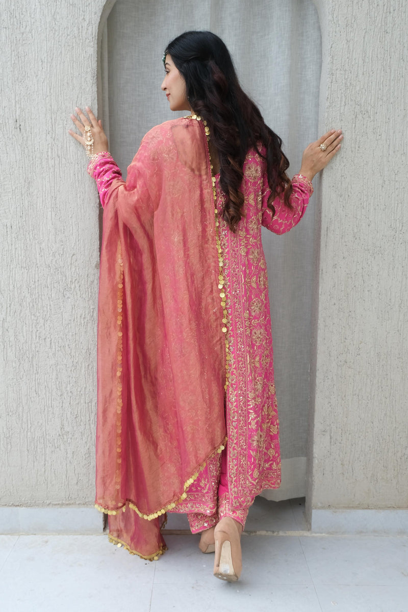 Rani chiffon jacket style suit set