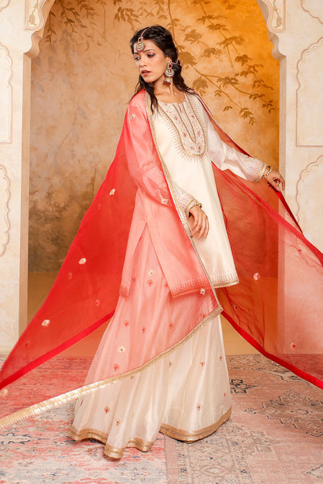 Ivory Radiance Embroidered Salwar Kameez Set