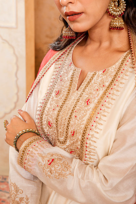 Ivory Radiance Embroidered Salwar Kameez Set