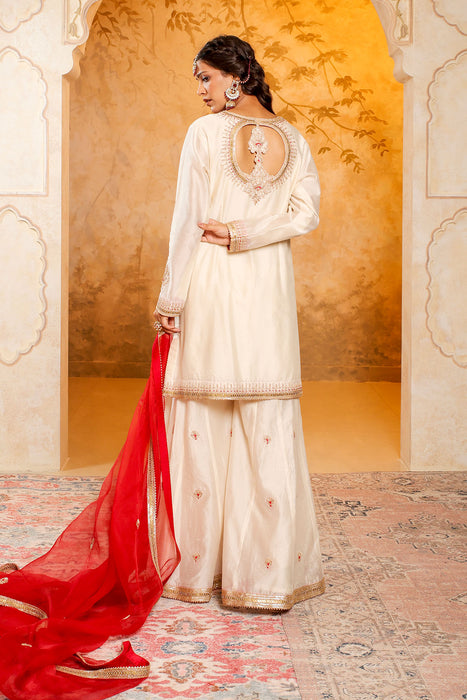 Ivory Radiance Embroidered Salwar Kameez Set