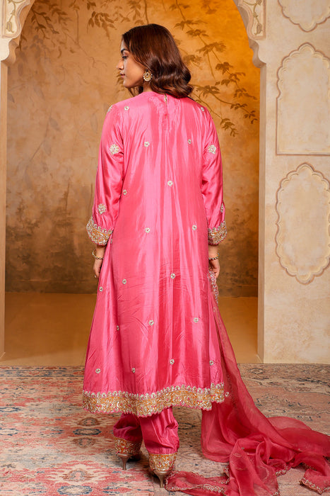 Pink Embroidered Salwar Kameez Set