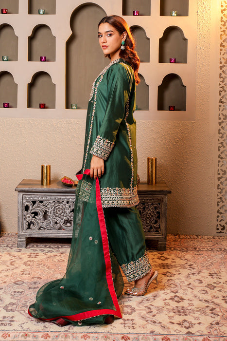 Elegant Green Embroidered Salwar Kameez Set