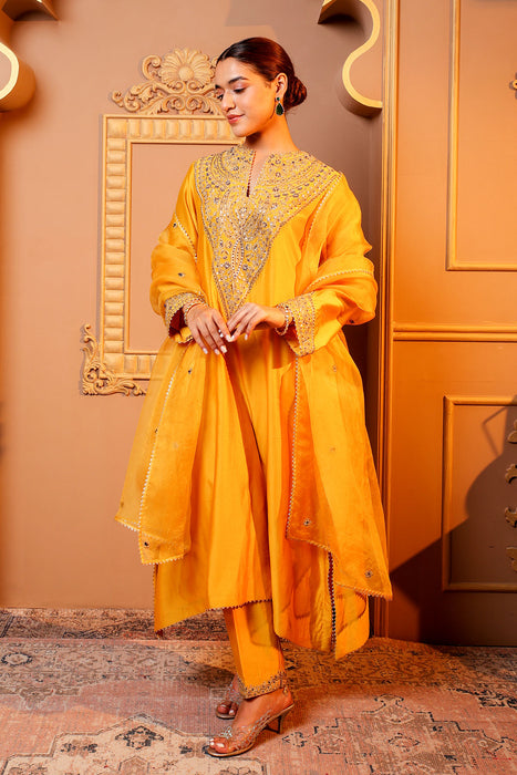 Yellow Radiance Embroidered Salwar Kameez Set