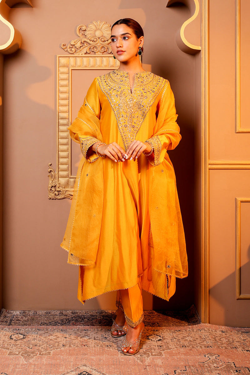 Yellow Radiance Embroidered Salwar Kameez Set
