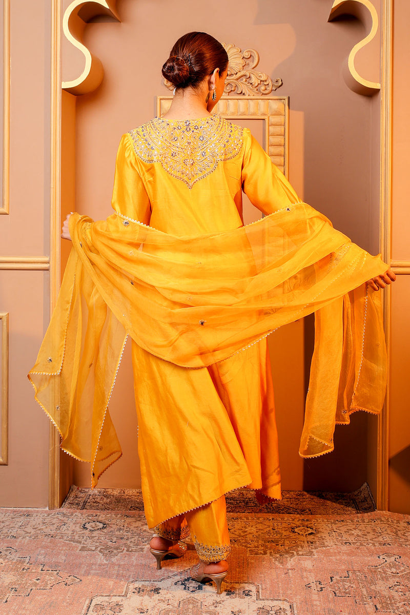 Yellow Radiance Embroidered Salwar Kameez Set
