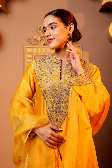 Yellow Radiance Embroidered Salwar Kameez Set