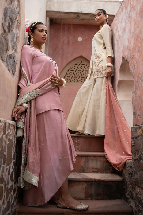 Gulbahaar Hand-Embroidered Gharara Set