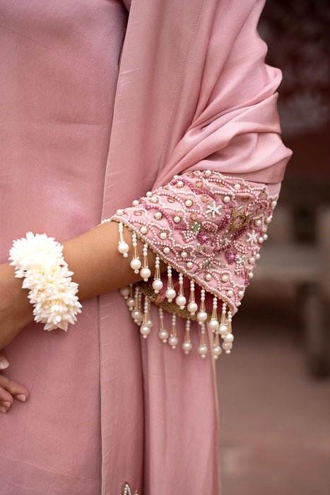 Noor Gulabi Hand-Embroidered Dhoti Set