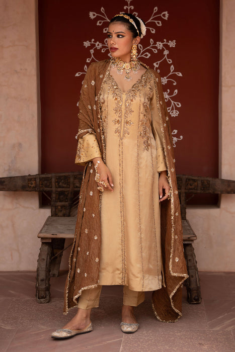 Zar Baari Hand-Embroidered A-line Kurta Set