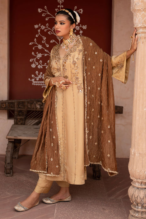 Zar Baari Hand-Embroidered A-line Kurta Set
