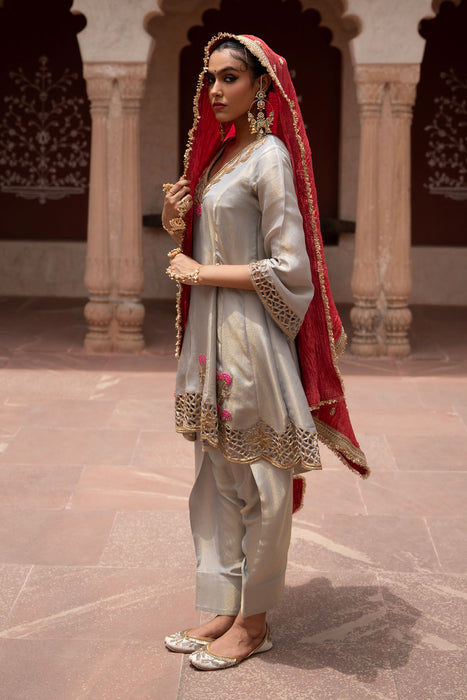 Chaand Baali Hand-Embroidered Anarkali Set