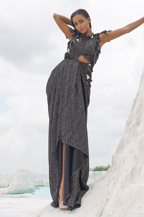 black ethnowave gown