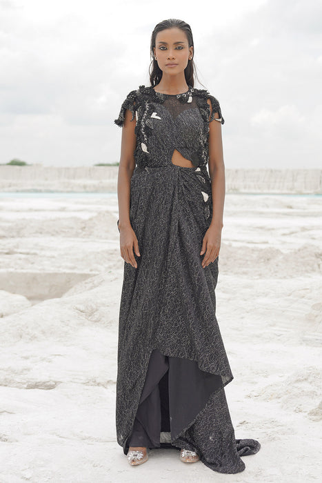 black ethnowave gown