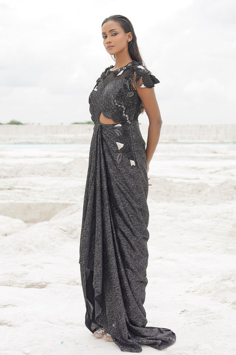 black ethnowave gown