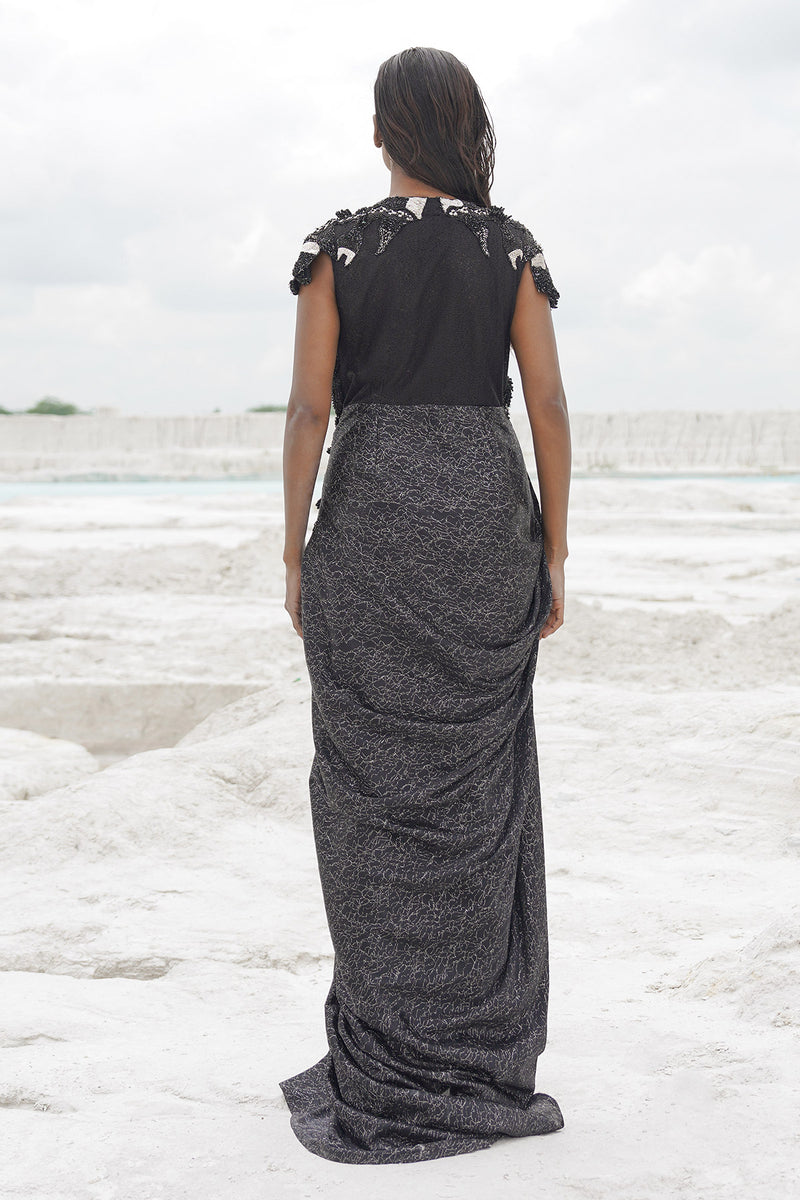 black ethnowave gown