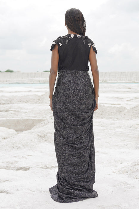 black ethnowave gown