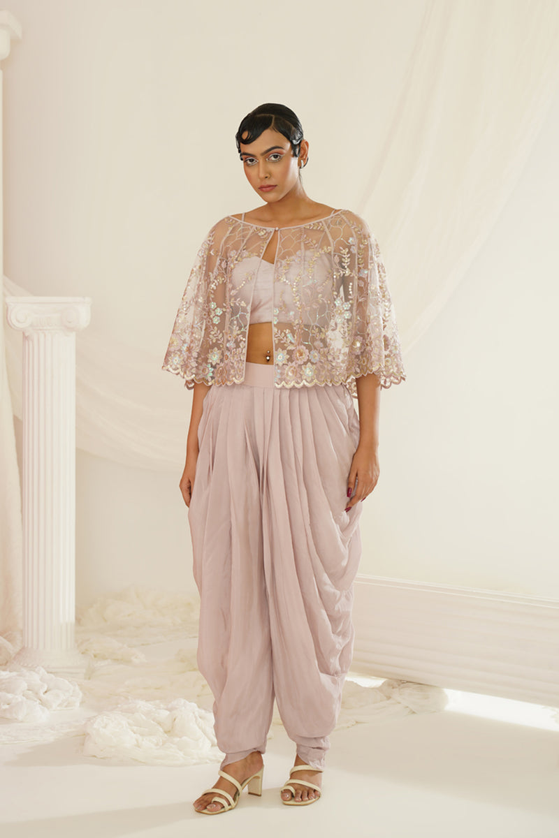 Blush pink dupion silk lehenga choli set