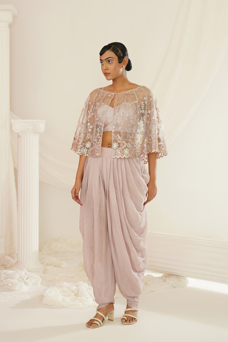 Blush pink dupion silk lehenga choli set