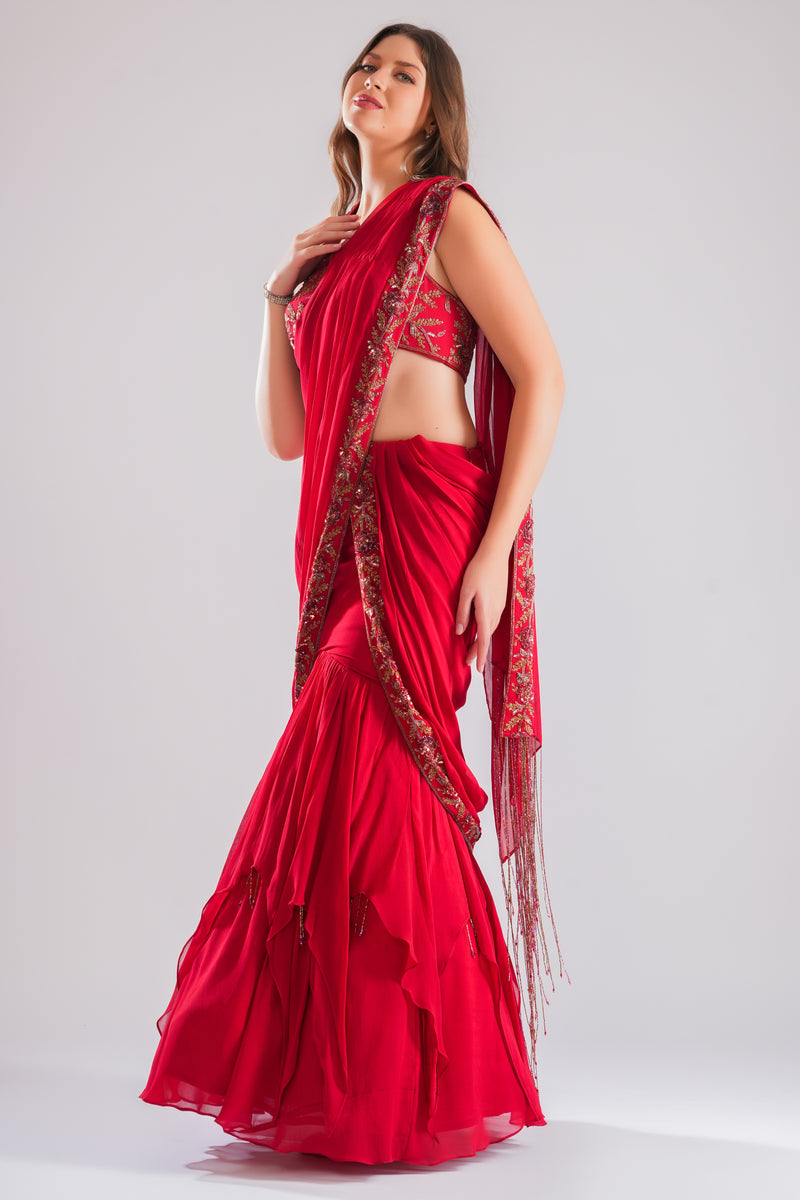 Aarzu Mermaid Drape Saree