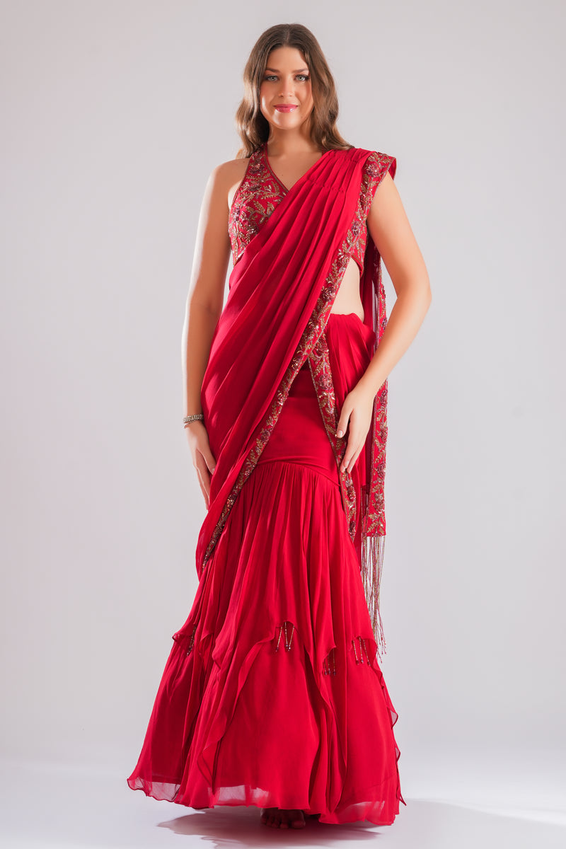 Aarzu Mermaid Drape Saree
