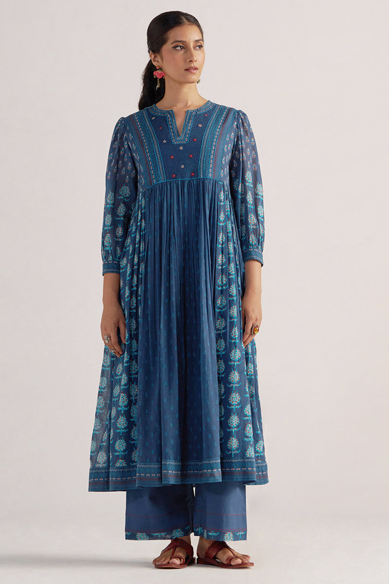 Dark Denim Mul Cotton Co-ord Set