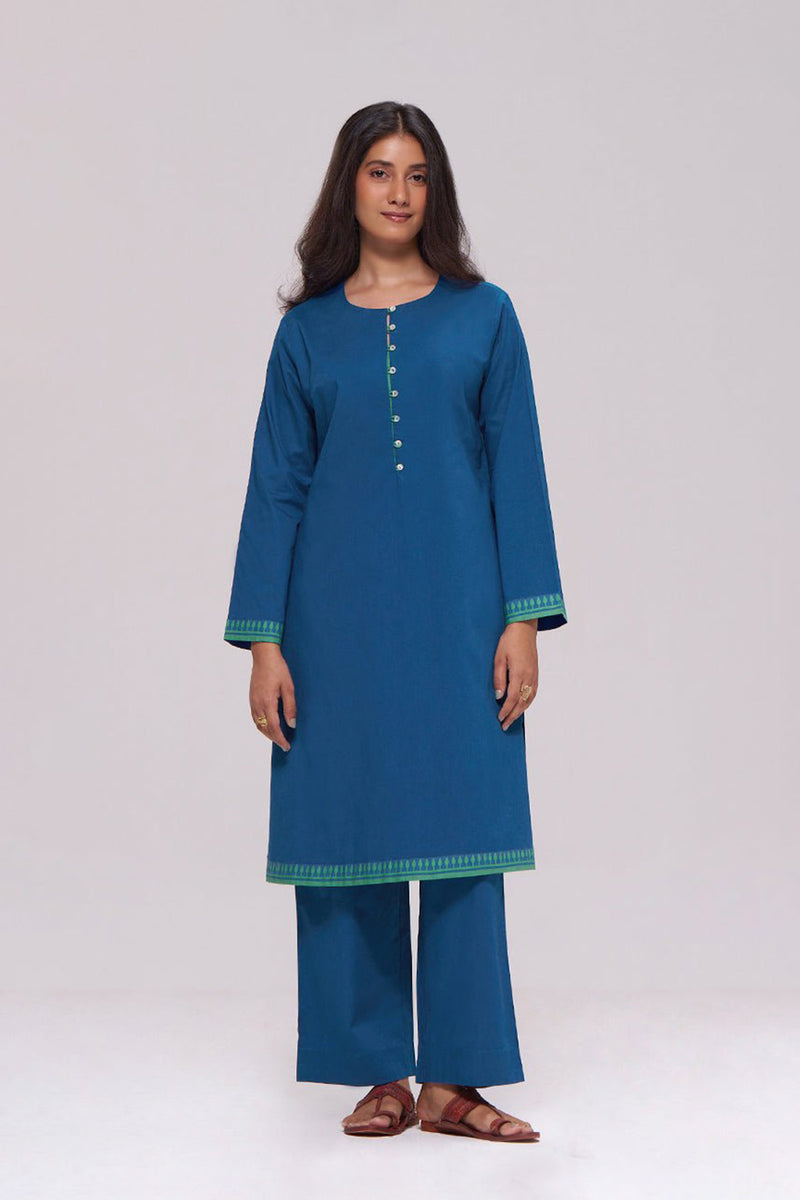 Deep Blue Cotton Co-ord Set