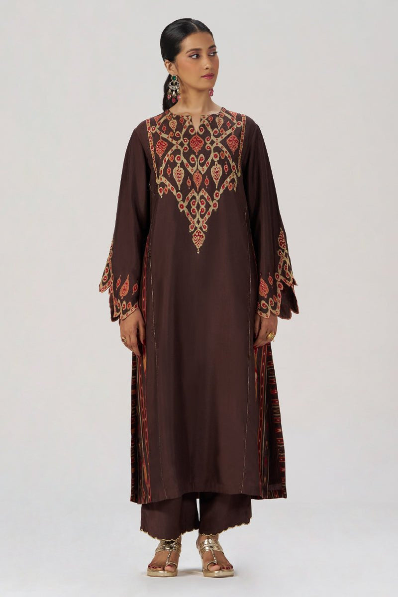 Deep Coffee Festive Co-ord Set