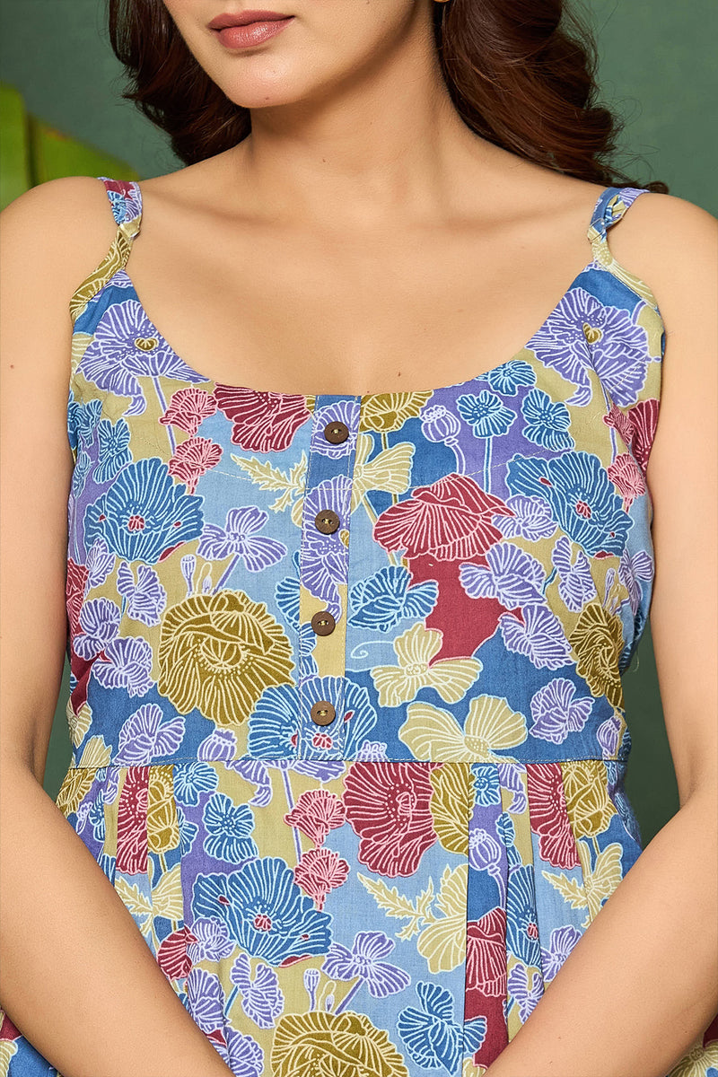 Multicolor Floral Cotton Co-ord Set for Women