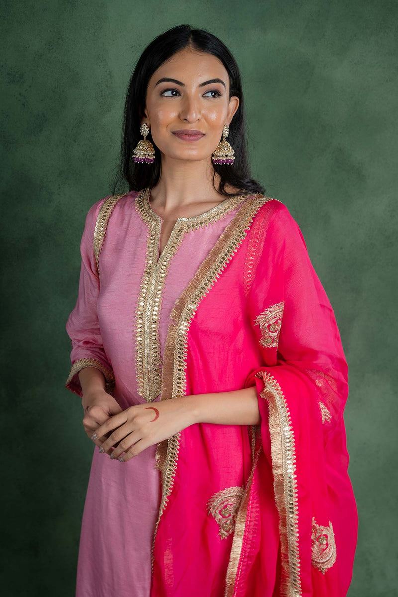 Gul Suit Set With Embroidered Dupatta (Set of 3)