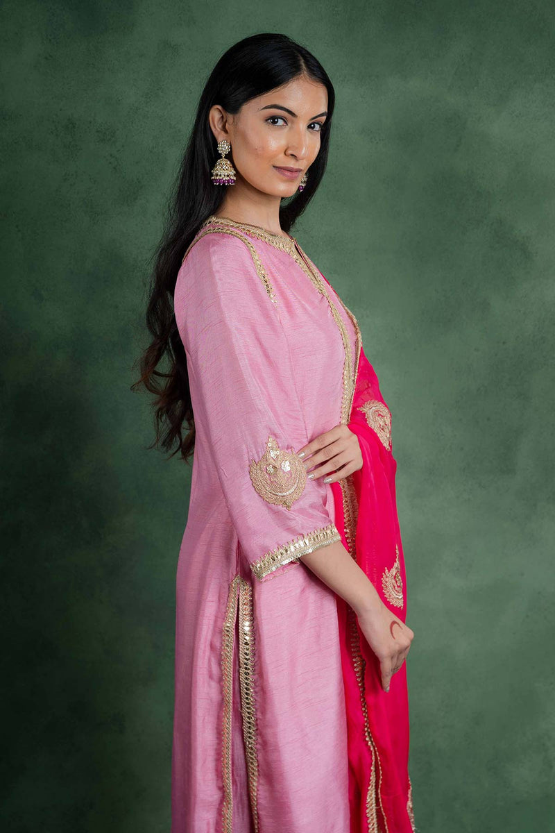 Gul Suit Set With Embroidered Dupatta (Set of 3)