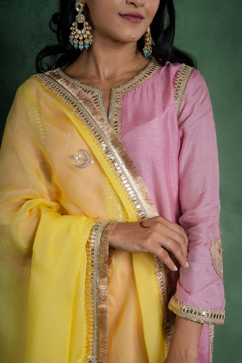Gulbahaar Suit Set With Embroidered Dupatta (Set Of 3)
