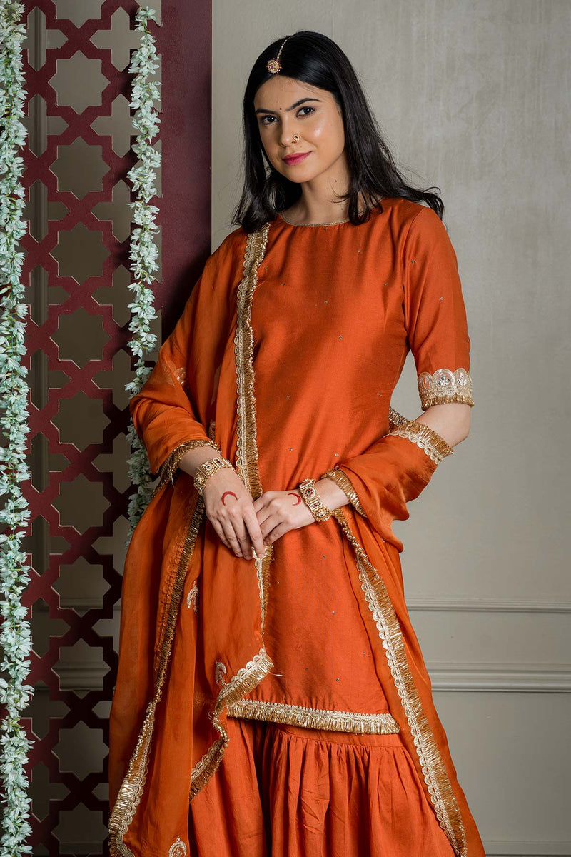 Saanjh Sharara Set With Embroidered Dupatta (Set Of 3)