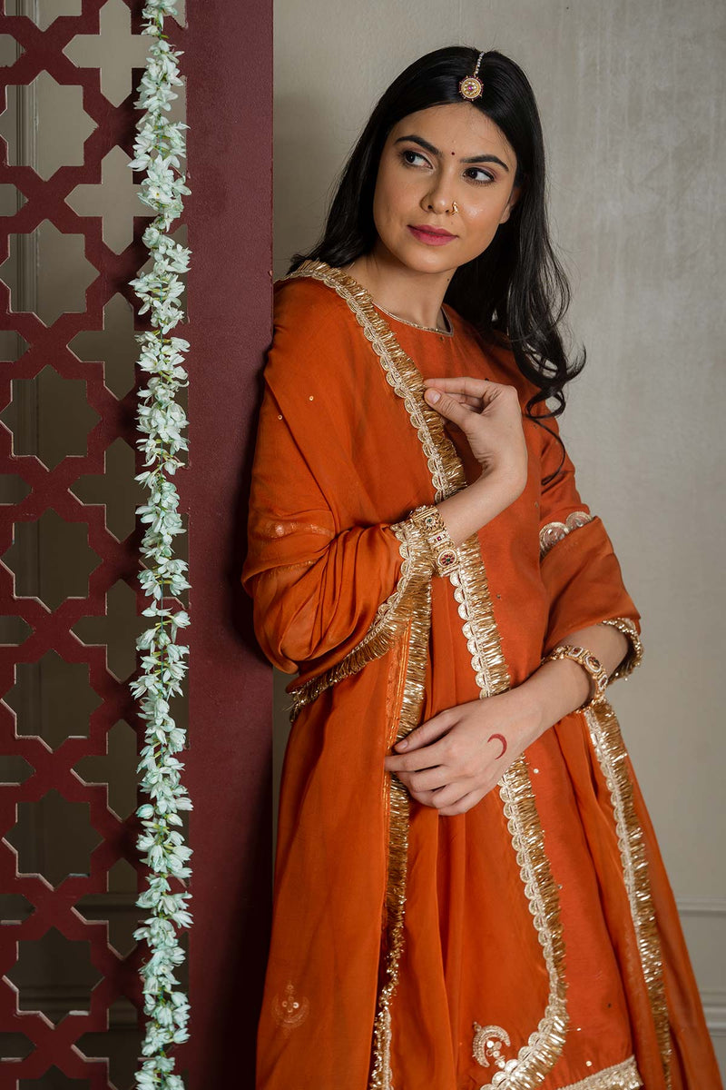 Saanjh Sharara Set With Embroidered Dupatta (Set Of 3)