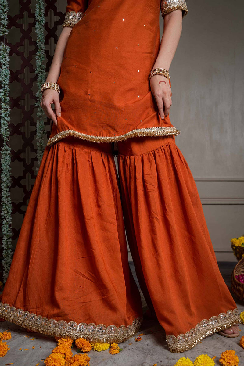 Saanjh Sharara Set With Embroidered Dupatta (Set Of 3)