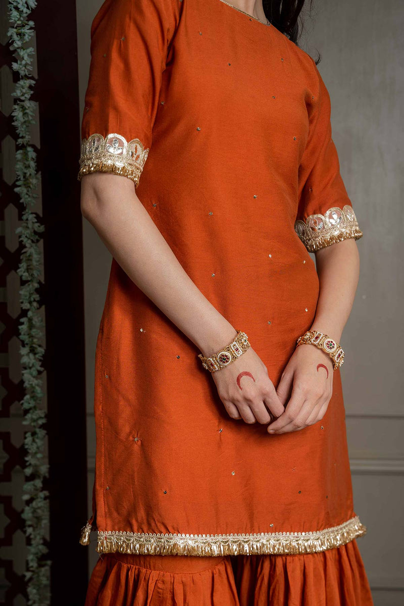 Saanjh Sharara Set With Embroidered Dupatta (Set Of 3)