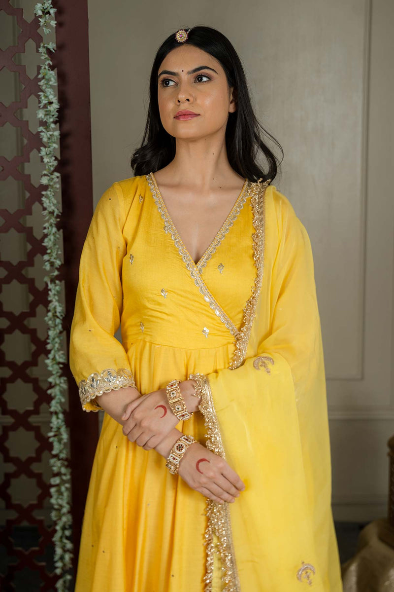 Inaayat Anarkali Set With Embroidered Dupatta And Sharara (Set Of 3)